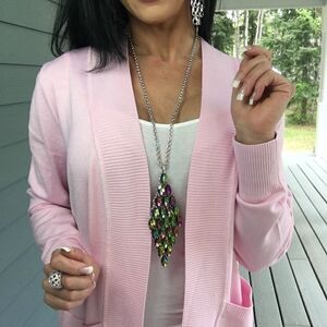 Long colorful fashion necklace 